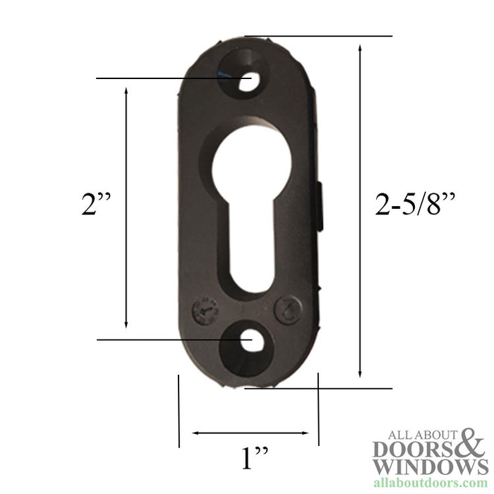 Euro Profile Key Cylinder Escutcheon Plate – Rustic Umber