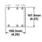 Extended Strike Plate for Latch & Deadbolt – 110mm Extension, Rustic Umber