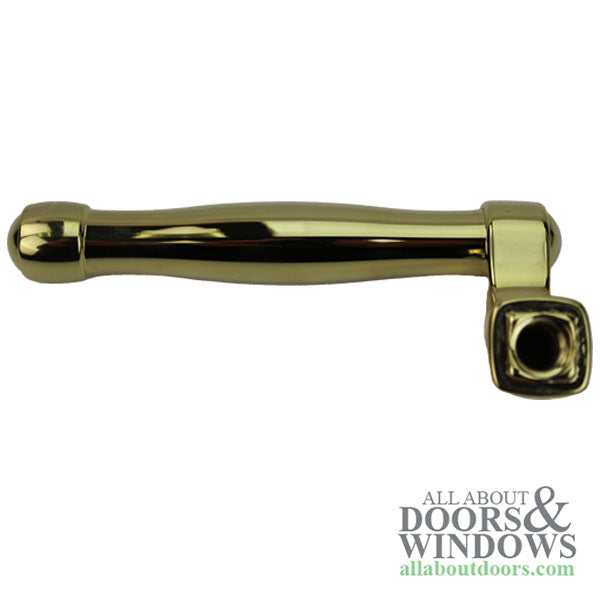 Fuhr Sliding Patio Dummy L-Handle – Right Hand, Bright Brass