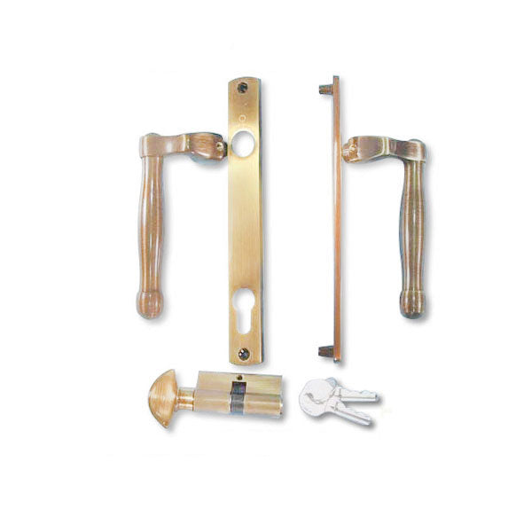 Fuhr Sliding Patio Door Handle Set – L-Type, Active, 120mm PZ