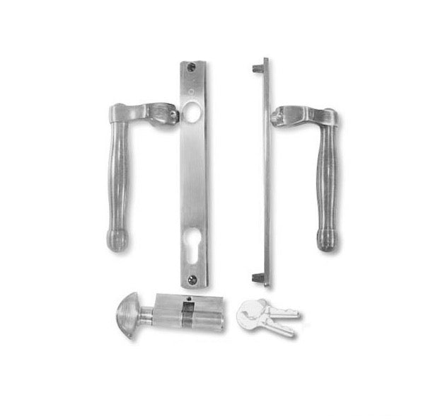 Fuhr Sliding Patio Door Handle Set – L-Type, Active, 120mm PZ