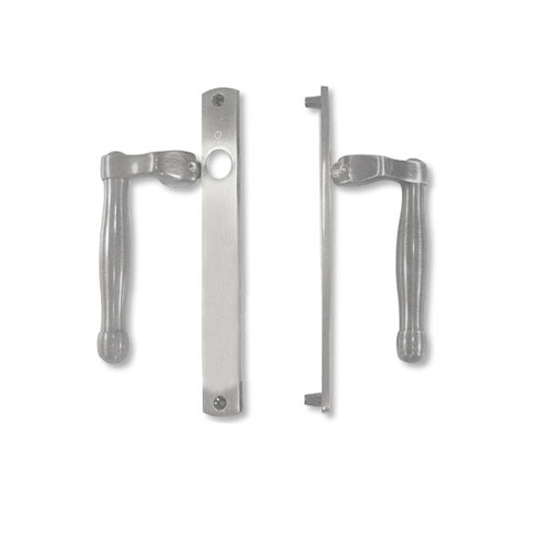 Fuhr Sliding Patio Door Dummy Handle Set – L Style, Antique Brass