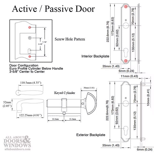 Hoppe Verona Active Keyed Handle Set – Polished Brass, Euro Profile Cylinder