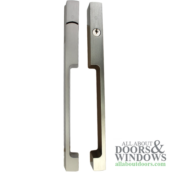 Hoppe Dallas Sliding Door Handle – Active with Key, Left Hand, Alpine Frost