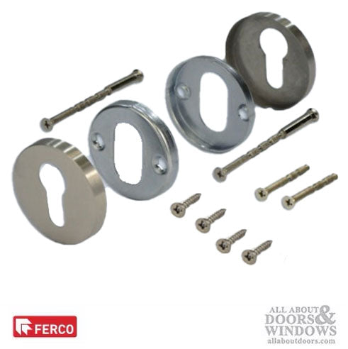 Ferco Euro Rosettes for Profile Cylinder – Stainless Steel
