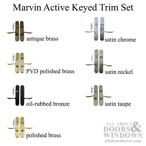 Marvin Inactive/Dummy Trim for Passive Door – PVD Satin Nickel