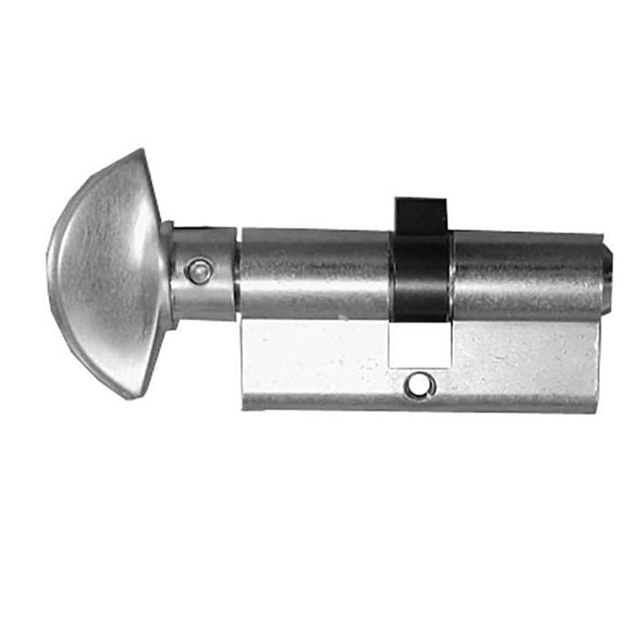 Hoppe CES 360° German Profile Cylinder with C-Knob – 31.5/31.5mm, Brushed Chrome