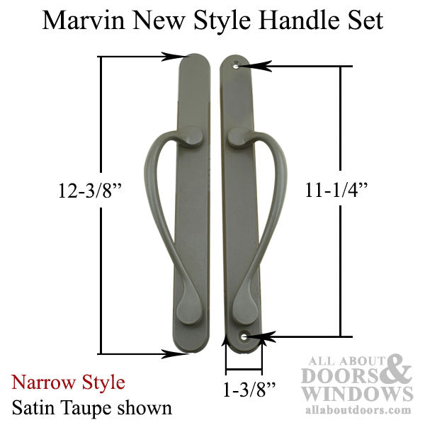 Marvin Passive Pull for Sliding French Doors – Satin Taupe