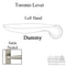 Hoppe Toronto Dummy Lever – Left Hand, Satin Nickel