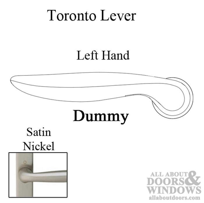 Hoppe Toronto Dummy Lever – Left Hand, Satin Nickel