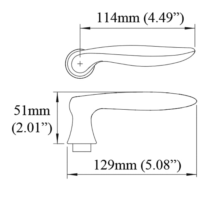 Hoppe Toronto Dummy Lever – Right Hand, Satin Nickel