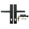 Hoppe Dallas Handleset for Multipoint Doors – 92mm PZ, Matte Black