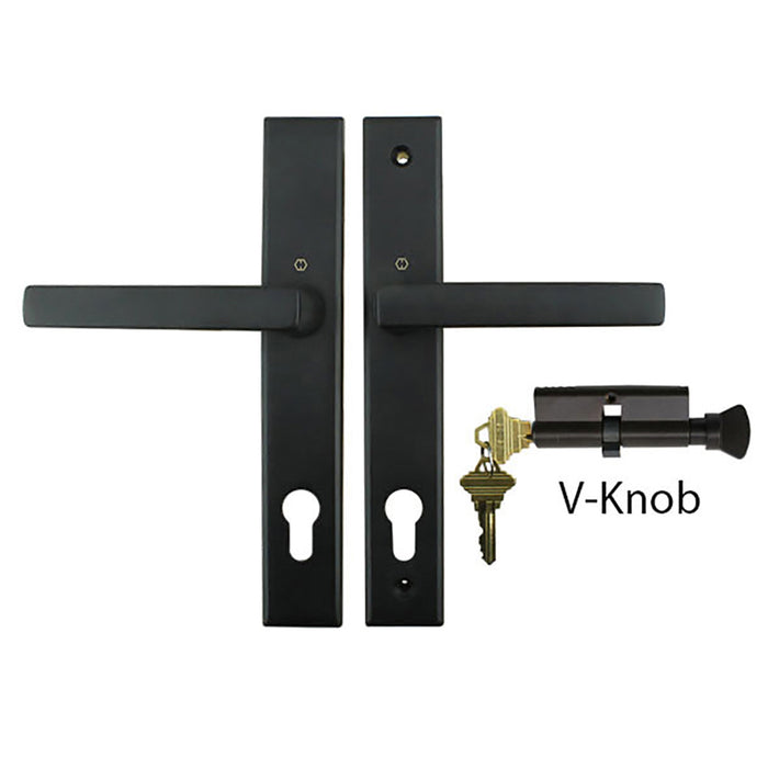 Hoppe Dallas Handleset for Multipoint Doors – 92mm PZ, Matte Black