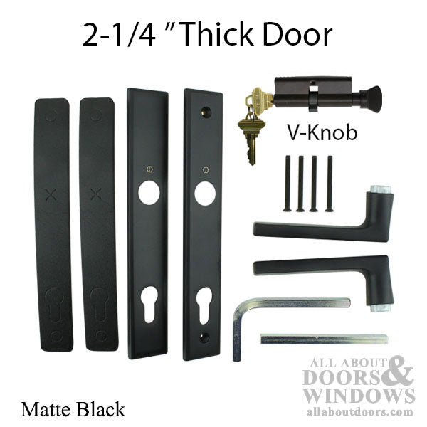 Hoppe Dallas Handleset for Multipoint Doors – 92mm PZ, Matte Black