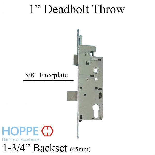 Hoppe Single Point Mortise Lock – 45mm Backset, 92mm PZ, 1" Deadbolt