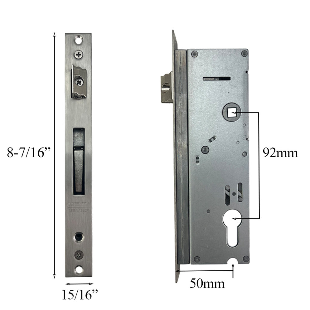 Interlock Assa Abloy Compression Lock – 50mm Backset, 92mm PZ — MPLocks.com