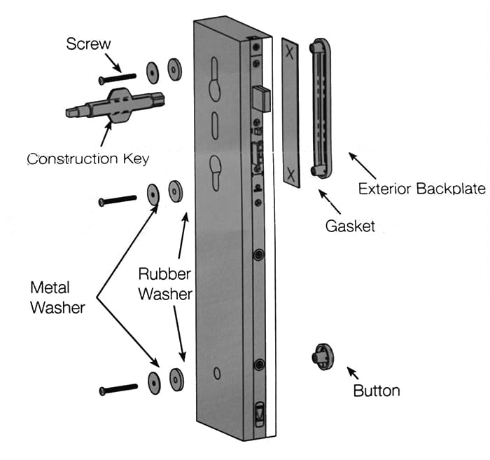 Hoppe HLS 2000 Temporary Handle Construction Plate Kit