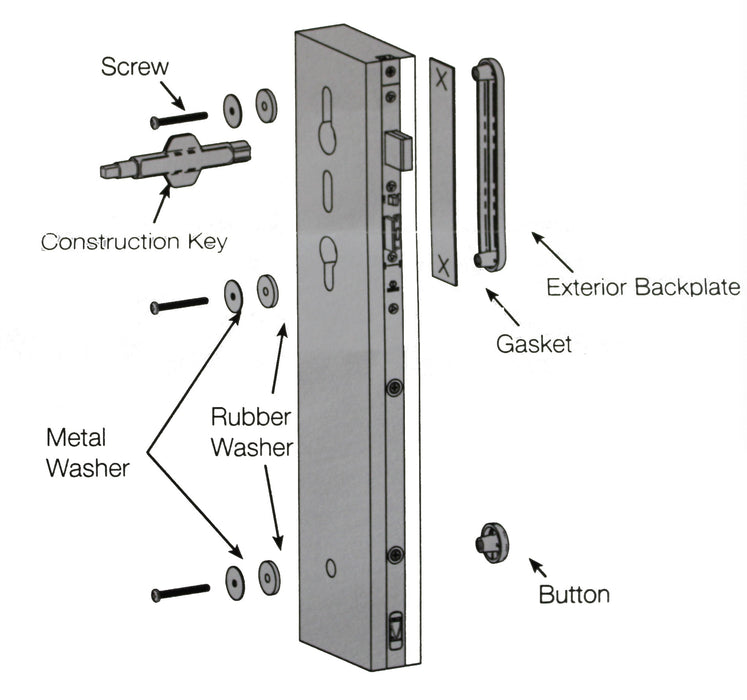 Hoppe HLS 2000 Temporary Handle Construction Plate Kit