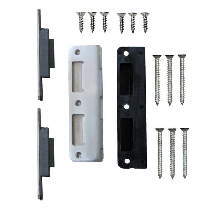 Hoppe HLS2000 Multipoint Strike Plate Pack for 1-3/4" Doors – Satin Nickel