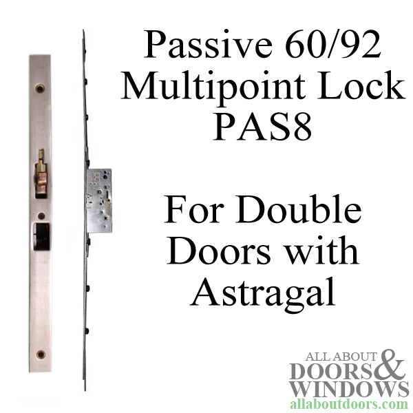 Ashland Passive Multipoint Lock for Double Doors – 60mm Backset, 92mm PZ