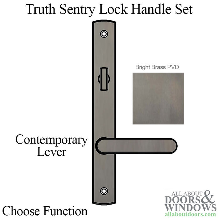 Truth Contemporary Sentry Handle Set – 92mm PZ, PVD Bronze