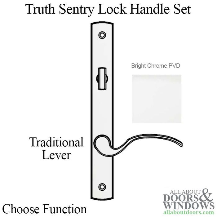 Truth Sentry Traditional Handle Set – 92mm PZ, PVD Chrome