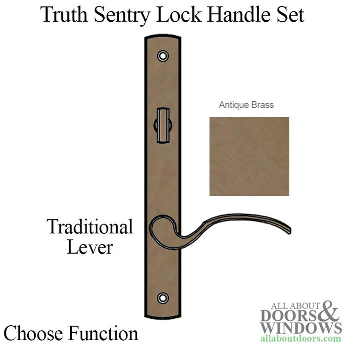 Truth Traditional Sentry Handle Set – 92mm PZ, PVD Antique Brass