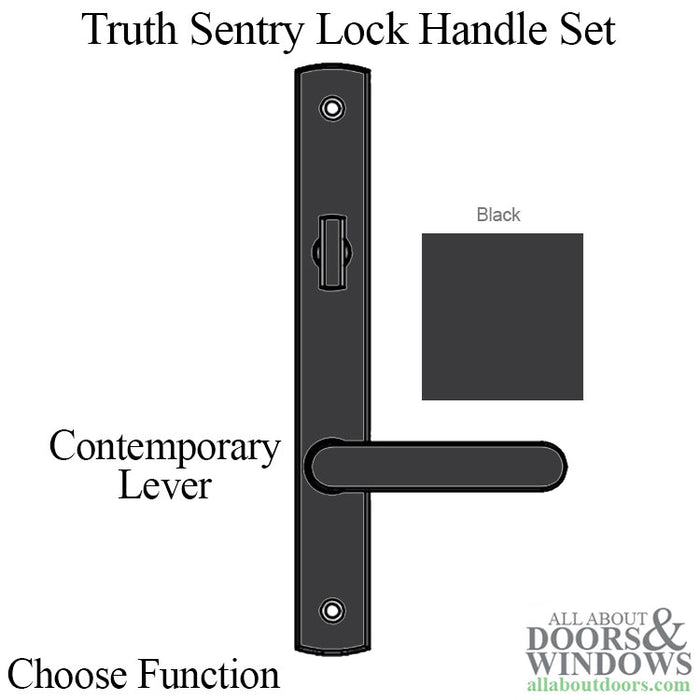 Truth Sentry Contemporary Handle Set – 92mm PZ, Black
