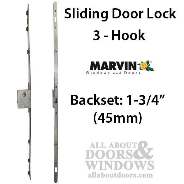 Marvin Multipoint Sliding Door Lock – 45mm Backset, 3 Hooks
