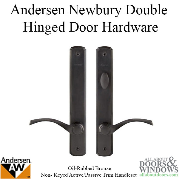 Andersen Newbury Frenchwood Double Door Handle Set – Oil Rubbed Bronze