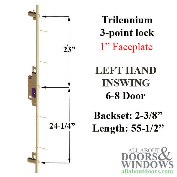 Endura Trilennium 3000 Multipoint Lock – 60mm Backset, Left Inswing