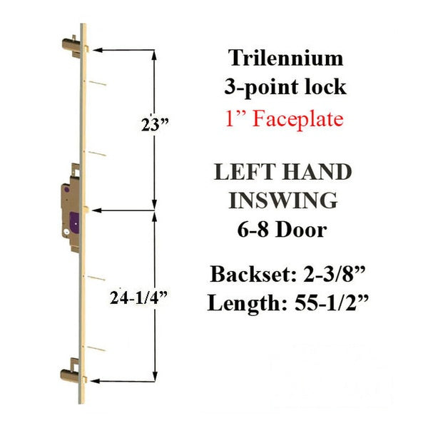 Endura Trilennium 3000 Multipoint Lock – 60mm Backset, Left Inswing