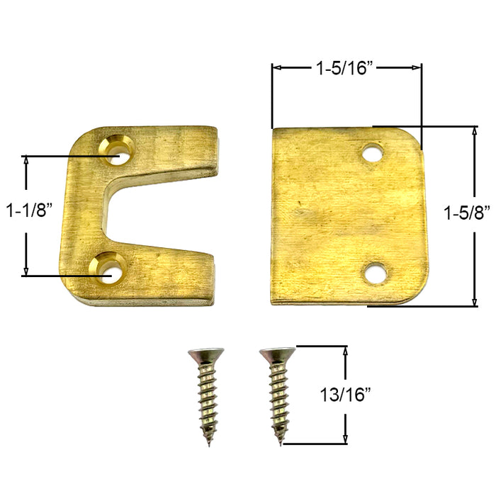 Fuhr Release Strike Plate for Auto Roller Multipoint Locks – 1-5/8" x 1-5/8"