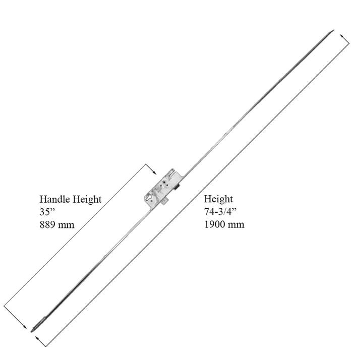 Cremona 3-Point Shootbolt Lock – 50mm Backset, 92mm PZ, Bottom Section