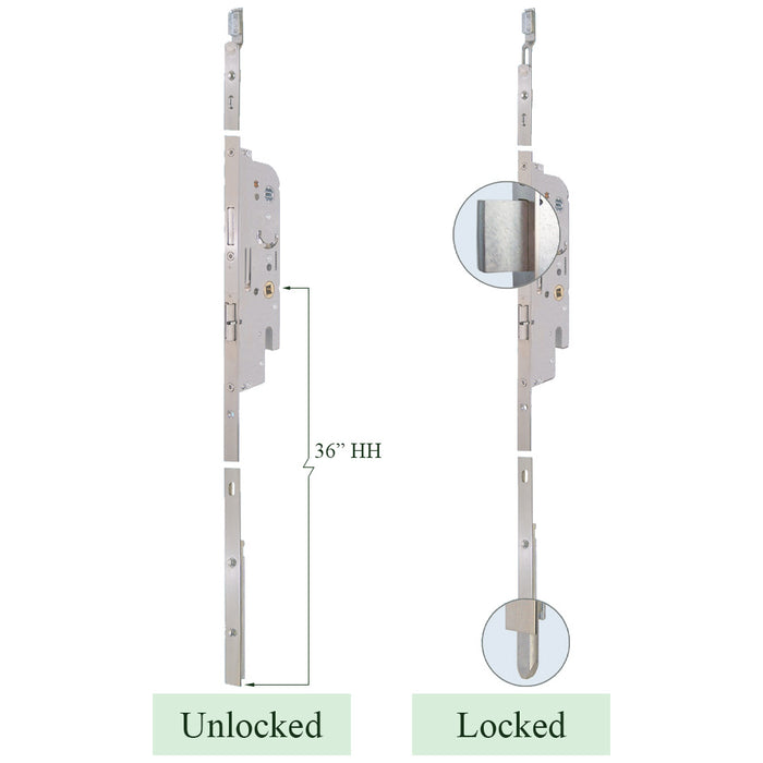 GU S-Bolt Multipoint Lock with Shootbolts – 50mm Backset, 92mm PZ