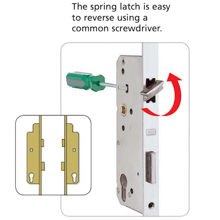 AGB Sicurtop Gear Driven Multipoint Lock – 85mm PZ, 16mm Faceplate, Roller Version