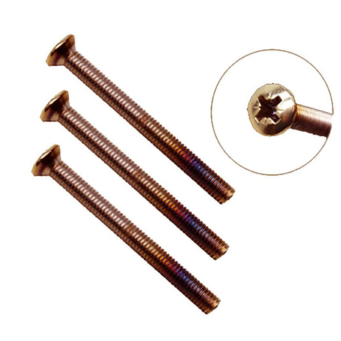 Backplate Screw Pack for Antique Brass Handlesets – M5 x 65mm, 2-1/4" Door