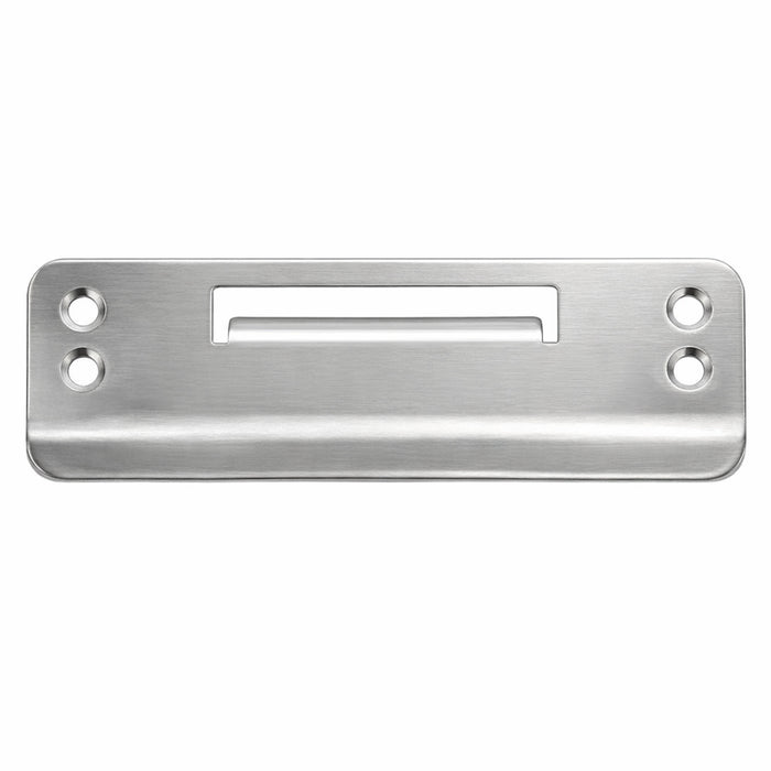Weather Shield Double Door Head Strike Plate – Radius Corners, Stainless Steel
