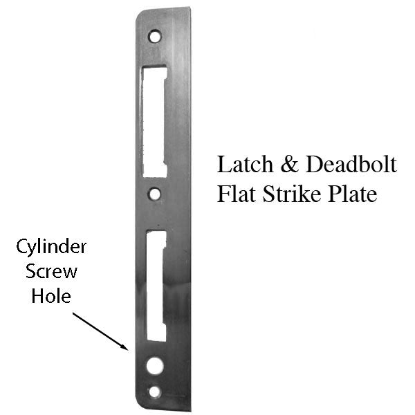 HTL Reversible Latch and Deadbolt Strike Plate – Stainless Steel, 1-5/16" x 9-5/16"