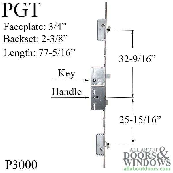 Amesbury P3000 Series Multipoint Lock – 60mm Backset, 92mm PZ