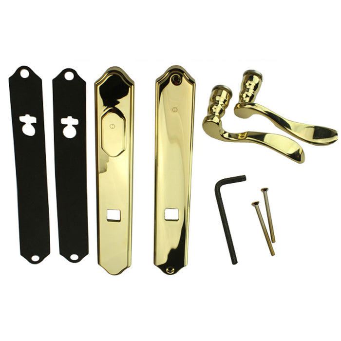 Hoppe München Dummy Handleset with Traditional Backplate – Resista Brass (Clearance)