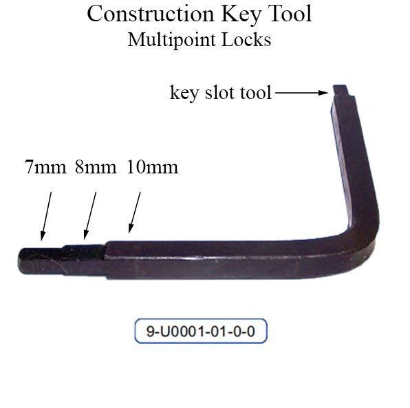 Contractor Handle for Multipoint Locks – 7mm, 8mm, 10mm Spindles