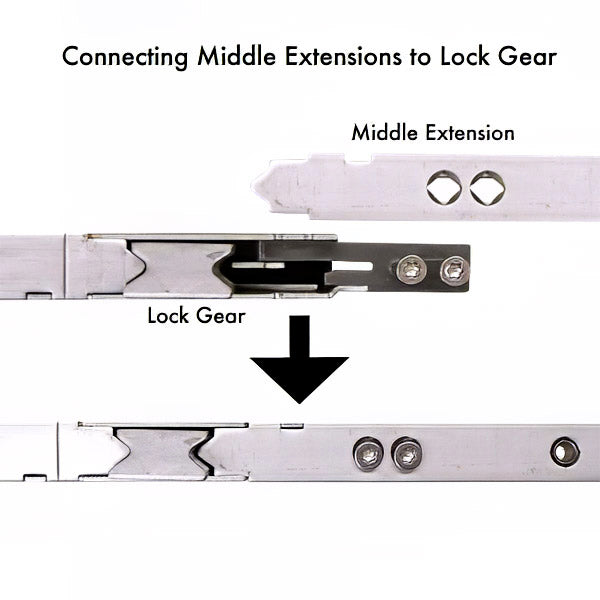 Amesbury P2000 Active Upper Shootbolt Assembly – 16mm Faceplate, 27.483" Length