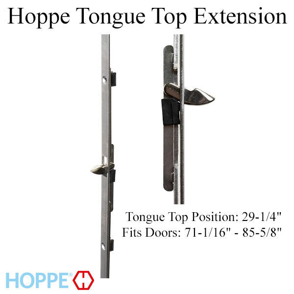 Hoppe Manual Top Extension – 16mm Faceplate, 48.03" Length, 29.25" Tongue