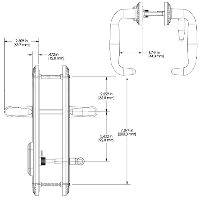 AmesburyTruth Regency 800B ADA Passive Handleset – 92mm PZ