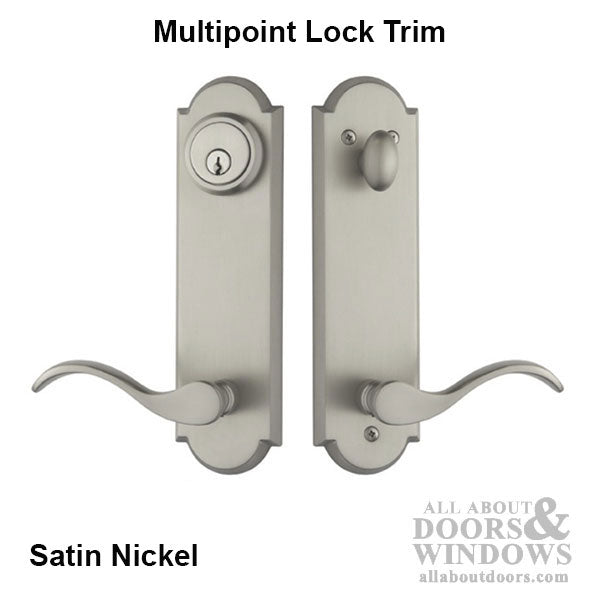 Monaco Wave Multipoint Handleset – 5-1/2" Bore Spacing, Schlage SC1 Keyway