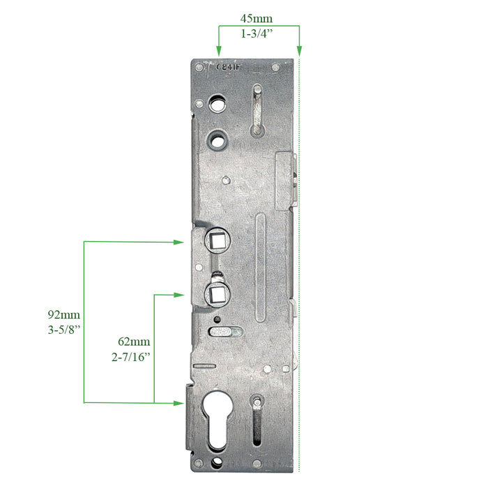 Lockmaster 304 Multipoint Lock – 45mm Backset, 92mm PZ, Stainless Steel