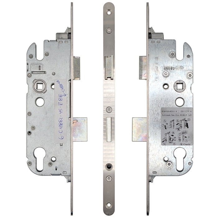 GU Ferco Single Point Mortise Lock – 65mm Backset, 92mm PZ, Key Operated