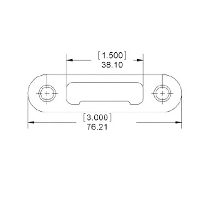 Hoppe Sidelite Multipoint Lock Strike Plate – Stainless Steel