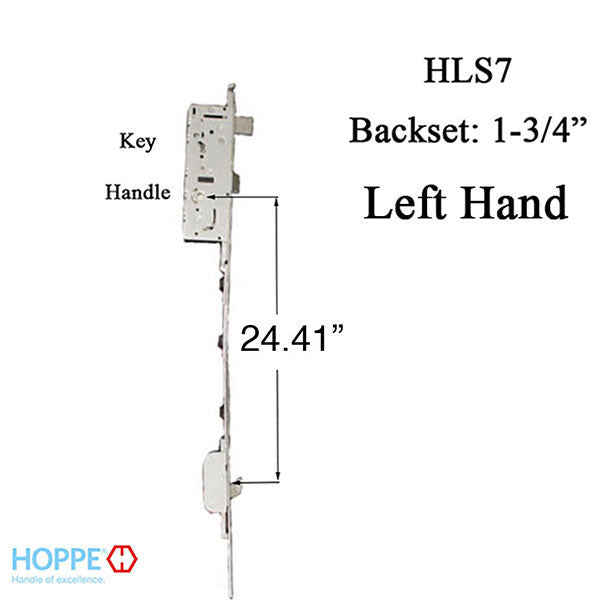 Hoppe HLS7 Swinghook Lower Gear – 45mm Backset, 92mm PZ, 24.41" Hook, Left Hand